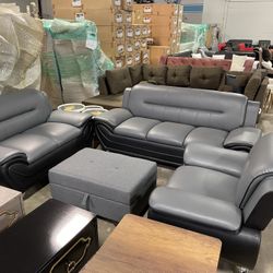 New Living Room Sofa Set 3pc - Delivery And Financing Available 