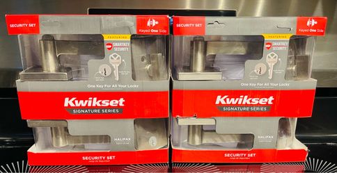 2 PIECES NEW Kwikset Signature Series Halifax Security Set – 2 Pack