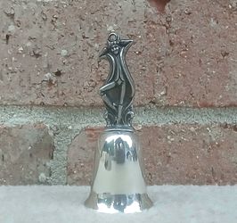 Vintage Reed & Barton Silverplate Twelve Days Of Christmas 10 Lords A Leaping Ornament Bell