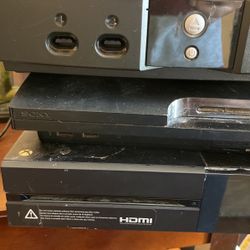 Three Consoles Xbox -two Controllers, Xbox One-1 Controller, Ps3 -Two Controllers Plus Few Games 