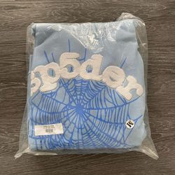 (PLEASE MESSAGE BEFORE BUYING ) BRAND NEW Young Thug Sky Blue Sp5der Hoodie- Medium
