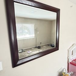Large mirror for sale heavy solid wood moving