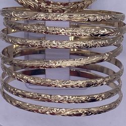 14K 7days Style Hawaii Heirloom Bracelet , Custom Make To Order