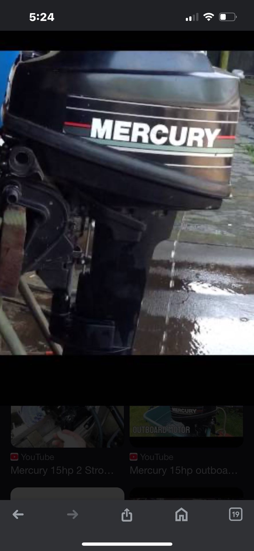 15 Hp Mercury Short Shaft