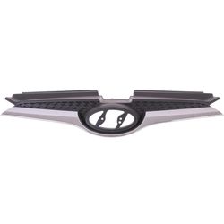 Front Grille Compatible with 2012-2017 Hyundai Veloster with Chrome Molding, PP Replacement Bumper Grill for HY1200170 86350-2V100  For 2012-2017 Hyun