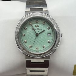 LUCIEN PICCARD DIAMOND BEZEL TIFFANY DIAL WRISTWATCH