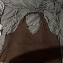 brown Halter Top