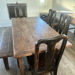 Wooden Table And Buffett Table