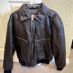 Man’s Dark Brown Leather Bomber