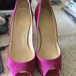 Vintage Pink Suede Louboutins  