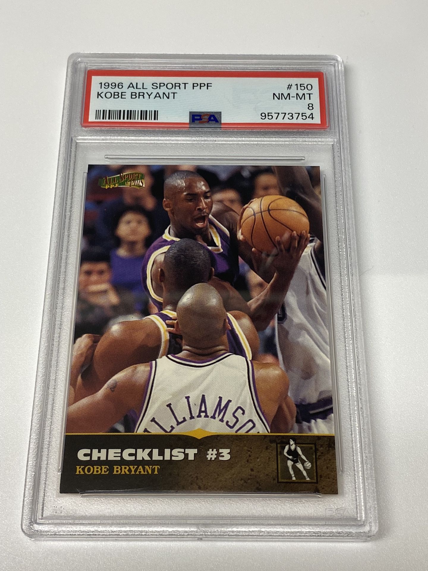 1996 All Sport Kobe Bryant Checklist #3 #150 PSA 8