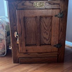 Very unique from acorns to furniture, solid oak table/hamper