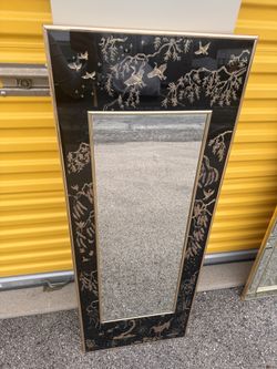 Vintage chinoiserie wall mirror