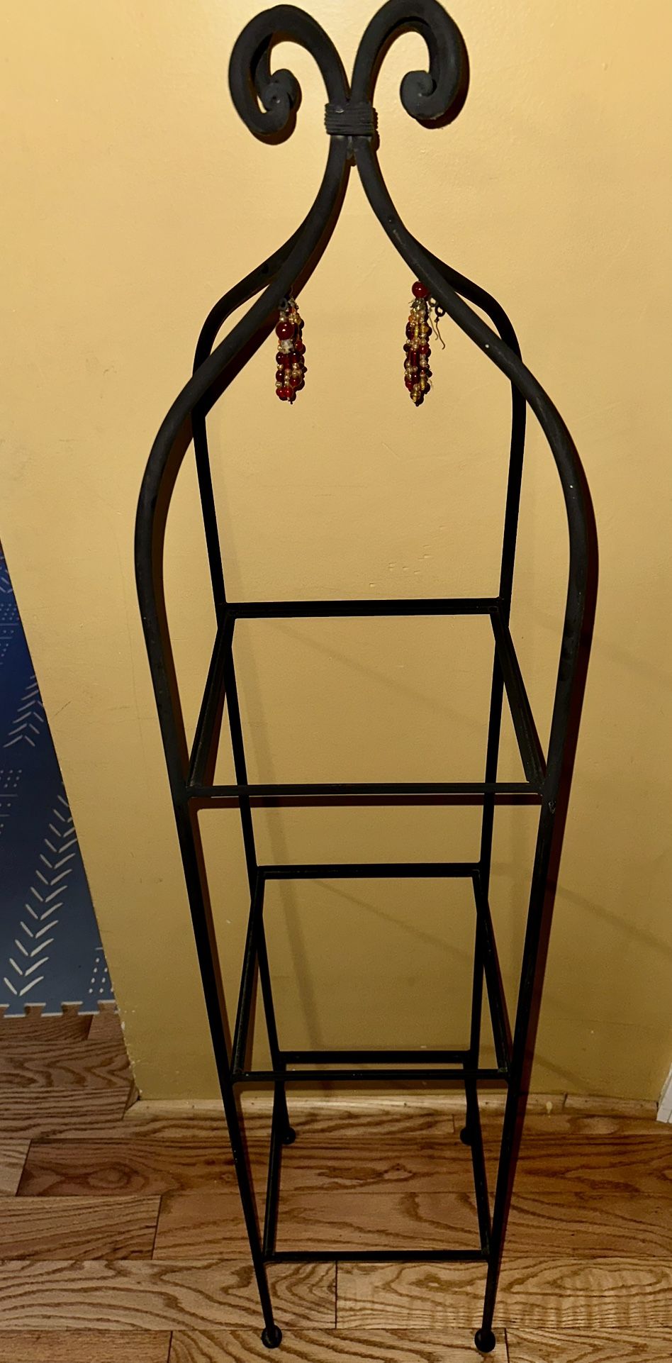 Black Metal Corner Shelf Stand / Plant Stand (Frame Only)