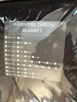 Weighted Throw Blanket 60x80in 25 LBS