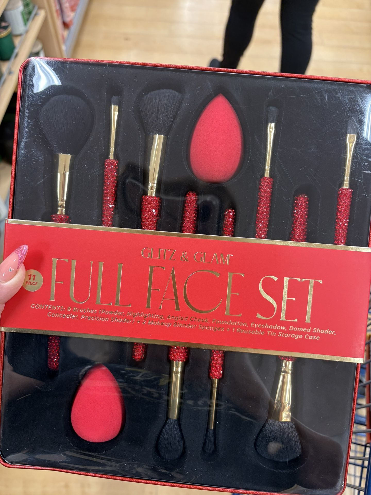 Red Glitz & Glam Brushes Set
