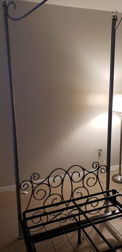 Silver Twin Sized Princess Bed