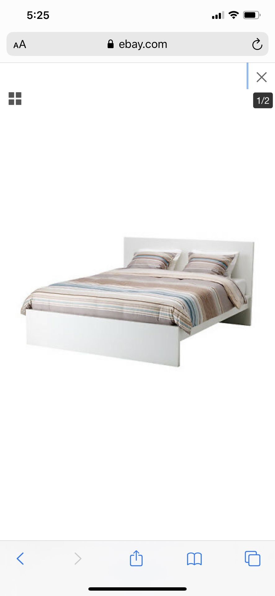 Queen & twin White ikea malm bed frame