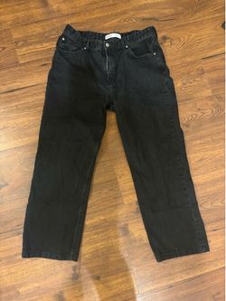 Black Denim Jeans (Size: 36)