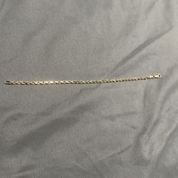 14k Yellow Gold Braided Chain Bracelet 