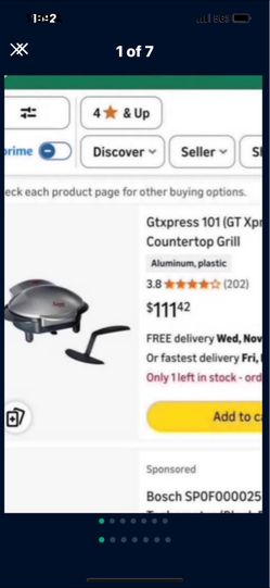 Great Moving Deal Like New GTxpress 101 Countertop Grill