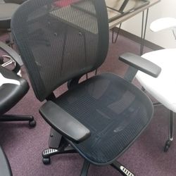 Nuova Contessa Teknion Black Mesh Seat and Back + Fully Adjustable Model