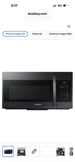 Box microwave over the range Samsung black stainless steel w 30”