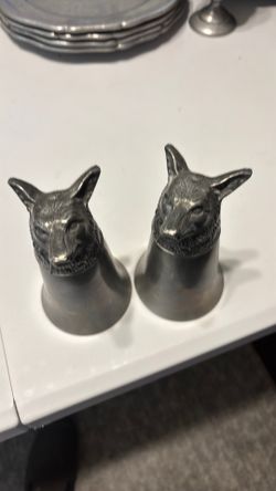 Pewter stirrup cups
