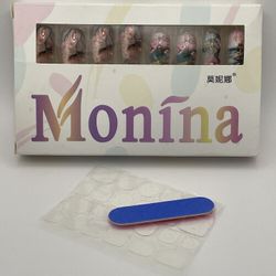 Press On Nails Flowers Asian Japanese Design 