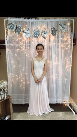 Prom dress. Size 2-4, Wedding bridesmaid pink dressing. Long dress