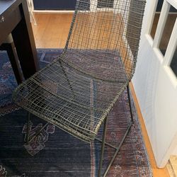 Pair Two Metal Dining Chairs