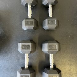Rubber Hex Dumbbells