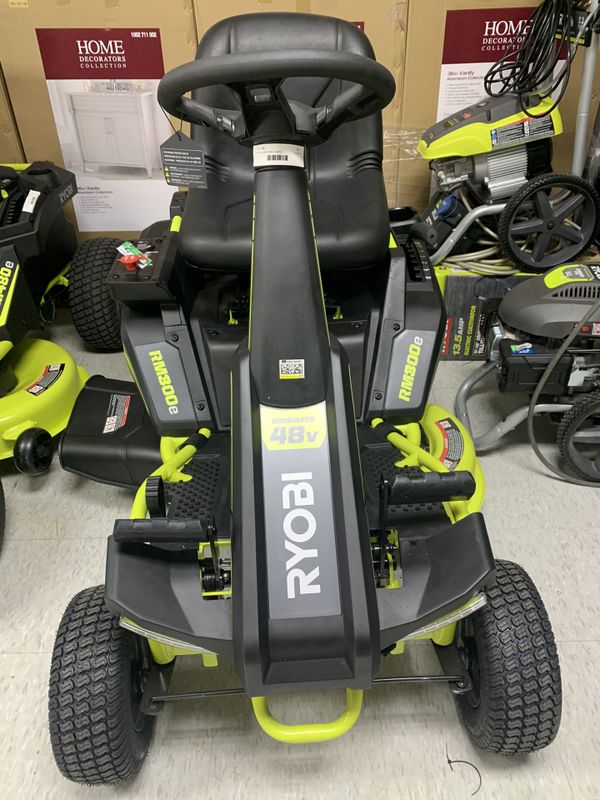 RYOBI 30 in. 50 Ah Battery Electric Rear Engine Riding Mower. NO