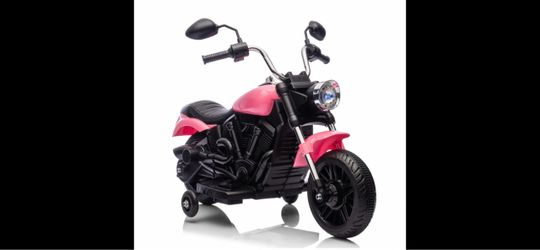 Kids Electric Ride-On Motorcycle – Pink