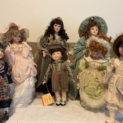 Vintage porcelain dolls