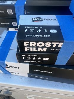 WINDOW FILM, Frost & Milky $5 Per Box, Two Sizes By 4 For $20…I Have 50 Boxes..