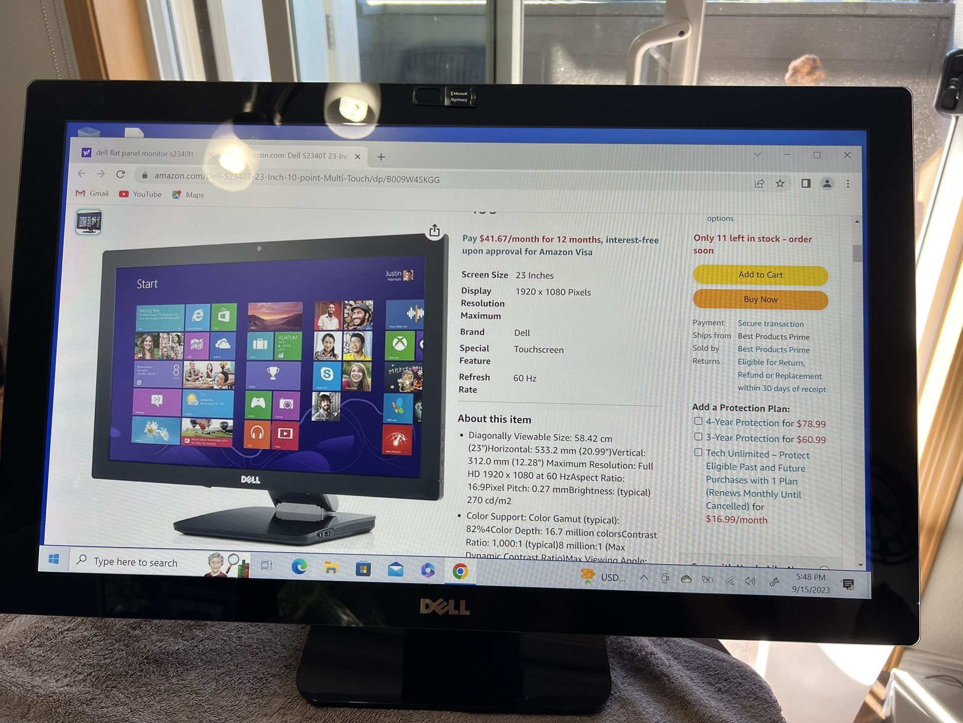 Dell S2340T 23-Inch 10-point Multi-Touch Monitor