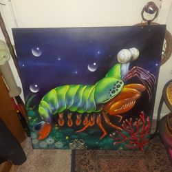 Rare Beautiful Ocean Deep Creature Painting Art