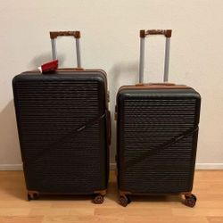 Cosbarn Luggage ABS Hardshell Durable 24+28 in Suitcase Sets With Spinner Wheels