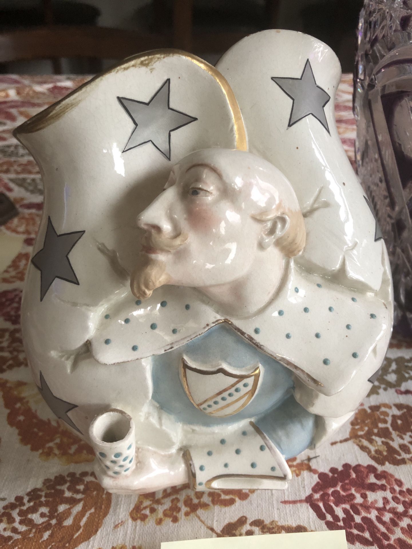 Vintage Porcelain Jester Pitcher