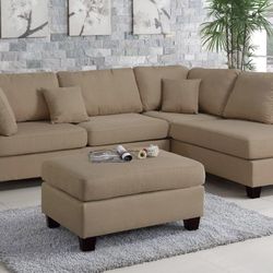 New Sectional Sofa Couch Ottoman 