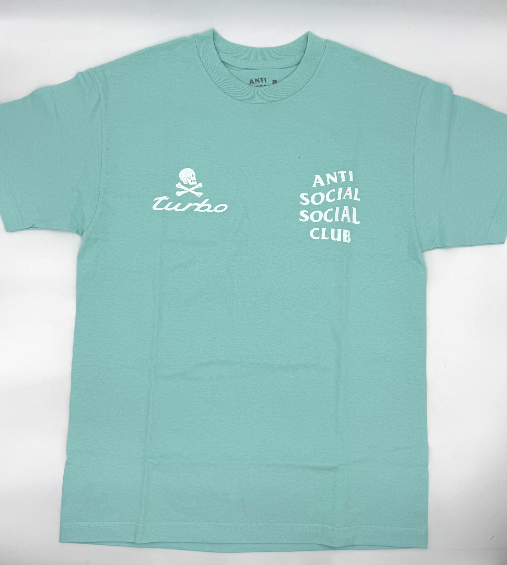 Anti Social Social Club x Neighborhood 911 Turbo Tee ASSC T-Shirt Teal Sz M