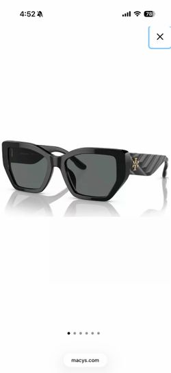Tory Burch Black Cat-Eye Sunglasses