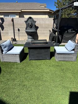 Patio set 2 chairs/ firepit $145 set