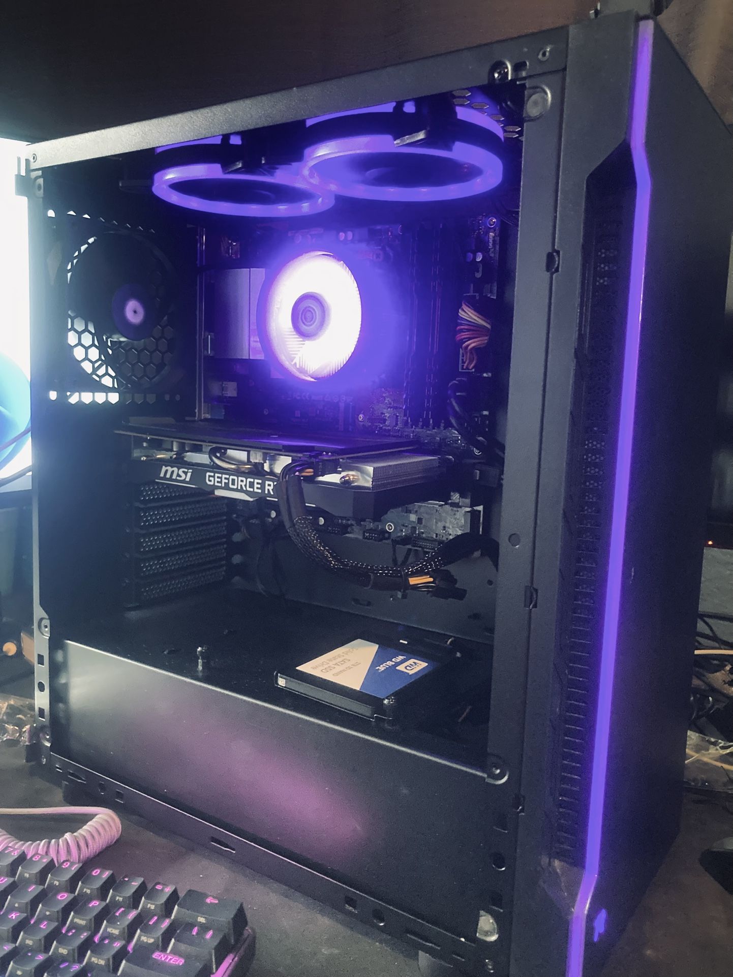 Gaming Computer - RTX 2060 - Black and Purple