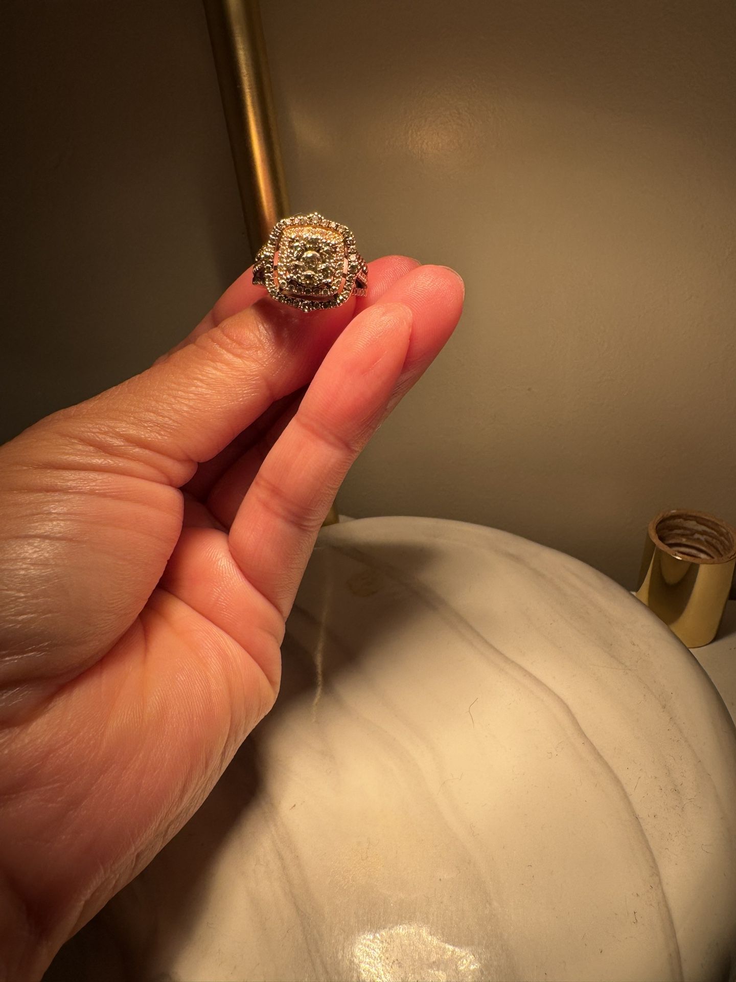 Beautiful Chocolate And Gold Ring