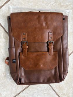 Three box Leather Backpack