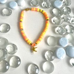 Coastal Charms Clay Bead Anklet