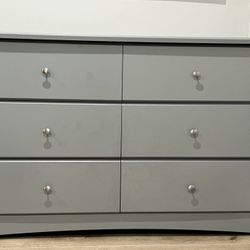 Grey 6 Drawer Dresser