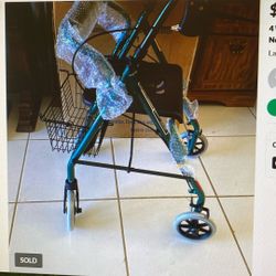 4 wheel walker, right out off box